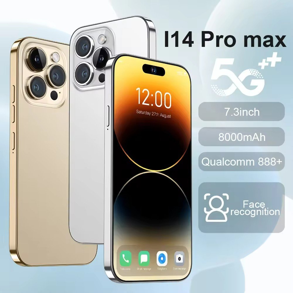 Original i14 phone 14 pro max 6.7 inch 12GB + 512Gb Clone IOSS smartphone 5G 8-core celulares 14 pro max unlocked mobile phone